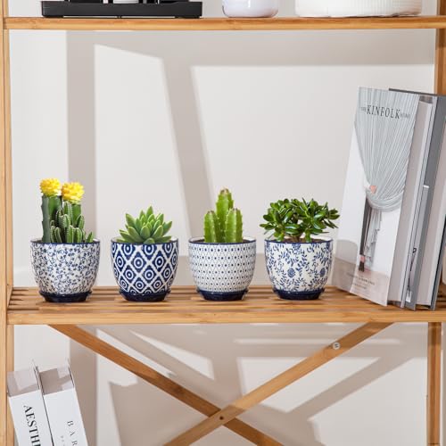 3.5 Inch Ceramic Small Succulent Planter Pots Set of 4 - size: 3.5 Inch