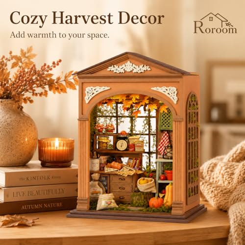 Roroom Book Nook Kit for Adults, Harvest Time House Building Kit - color: Harvest Time