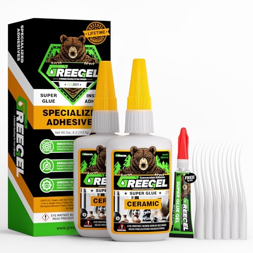 Ceramic CA Glue, Porcelain Clear Super Glue for DIY & Repairs, 4 oz - size: 4 Ounce, style: Ceramic Super Glue