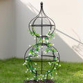 47" Obelisk Trellis for Climbing Plants - Support for Roses & Vines - color: black-47"x17"
