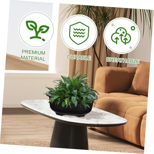 2Pcs Bonsai Training Pot 15 inch Plastic Flower Pot Bonsai Pot with Drainage Hole, Bonsai Planter Pot Plants Growing Pots for Nursery, Garden, Balcony, Black