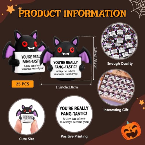 Gejoy 25 Pcs Mini Rubber Bat Toys Positive Mini Bats Figures - style: Bat