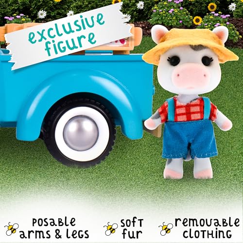 Honey Bee Acres Buzzby Farm Truck - Mini Doll Figure, 10 Pieces - Ages 3+ - style: Farm Truck