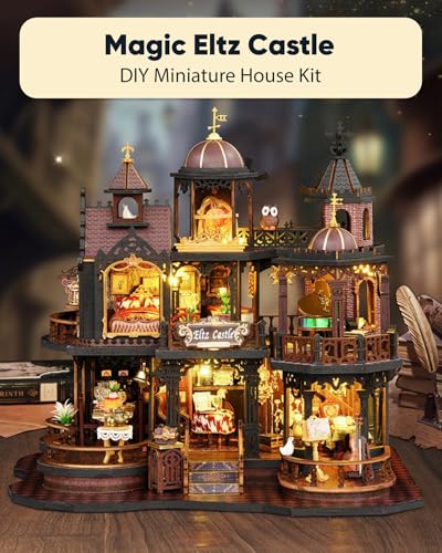 DIY Miniature House Kit Dollhouse Kit for Adults to Build Mini Magic House - color: Magic Eltz Castle