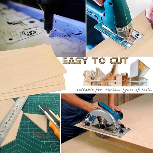 12 Pack Basswood Sheets 9"x12"x1/13, 2mm Basswood for Laser Cutting, Thin Plywood Unfinished Wood Pieces for Crafts, DIY Architectural Models Making, Wood Engraving, Wood Burning (12x9inX2mmX12pcs)