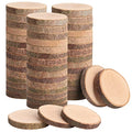 Wood Slices Crafts Small Log Rounds Cookies Pieces 50Pcs 3-4cm Rustic Wedding Centerpieces Ornaments DIY - size: B (3-4 cm) 50Pcs