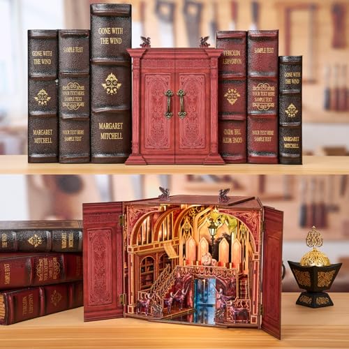 TOYQI Book Nook Kit for Adult, DIY Miniature Dollhouse Kit, Magic Wardrobe - color: Magic Wardrobe