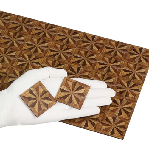 Dollhouse Flooring Tiles – Miniature Parquet Pattern for 1:12 Scale Decor Projects – REDUCIO! (Diamond Burst) - color: Diamond Burst