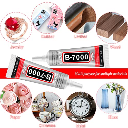10 Pcs 25ml B7000 Glue Clear Adhesive Jewelry Bead B-7000 Glue for Jewelry Rhinestone DIY Cell Phone Repair Clothes Glass Metal Stone Beads Wooden Small Part Item