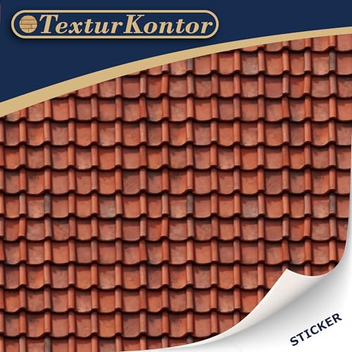 3 Sheets Self-Adhesive Decorative Film Roof Tiles for Model Making in Scale 1:87 Scale H0 (UK: 3.5 mm Scale) (Roof Tiles Clay 1) - color: Roof Tiles Clay 1