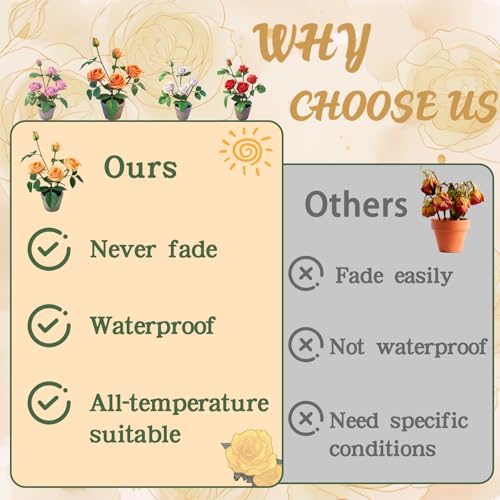 13.6" Artificial Yellow Rose Potted Plant, Mini Faux Floral Decor - color: Rose Yellow