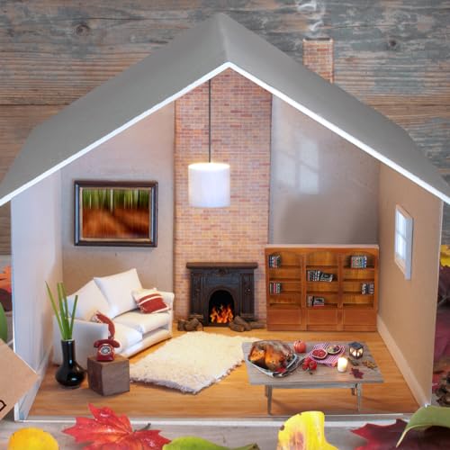 1:12 Dollhouse Bookcase Furniture 48 Pcs Miniature Books, Brown