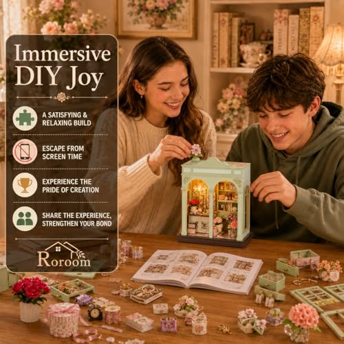 Roroom Book Nook Kit for Adults, Floral Reverie House Building Kit - color: Floral Reverie