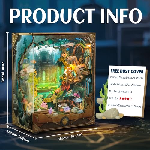 Book Nook Kit for Adults, Booknook DIY Miniature House Kit, Mini House Bookshelf Decor, Birthday Gift for Family, Friends - Discover Atlanta - color: Discover Atlanta