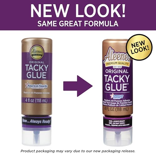 Aleene's Orignial Tacky Glue for Crafts in Always Ready Bottle, Nontoxic, Dries Clear, 4 fl oz - style: Always Ready