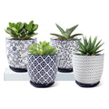 4.6 Inch Ceramic Small Succulent Planter Pots Set of 4 - size: 4.6 Inch