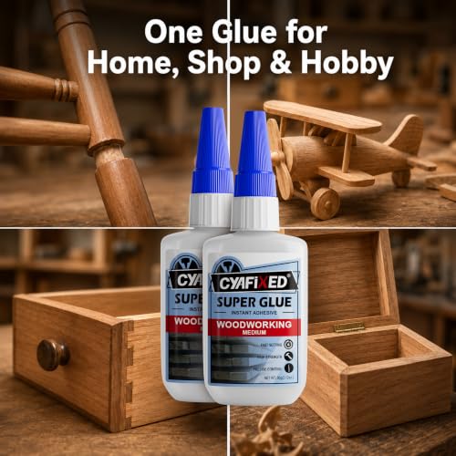 Fast & Control Wood Super Glue 4 oz, Medium Cyanoacrylate CA Glue - size: 4 oz