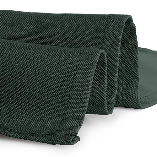 Gee Di Moda Square Tablecloth - 52 x 52 Inch Hunter Green Table Cloth for Small Square or Round Tables - Heavy Duty Washable Fabric - for Buffet Table, Holiday Party, Dinner, Wedding & Baby Shower - color: Hunter Green, size: 52" x 52" (Square)