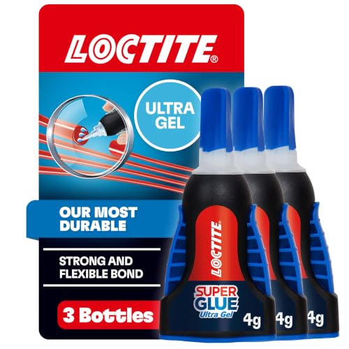 Loctite Super Glue Ultra Gel Control, Clear, 0.14 fl oz Bottle, 3 Pack - Superglue for Plastic, Wood, Metal, Crafts & Repair, Cyanoacrylate Adhesive Instant Glue, Quick Dry - size: 3 Pack, style: Ultra Gel Control