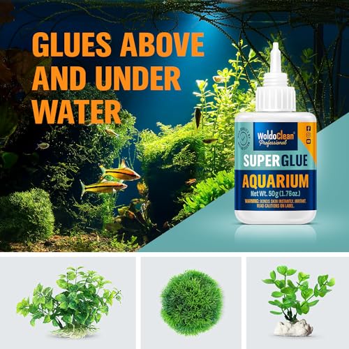 WoldoClean Aquarium Super Glue Gel 50g Fish Safe - Reef Coral Rock Plants