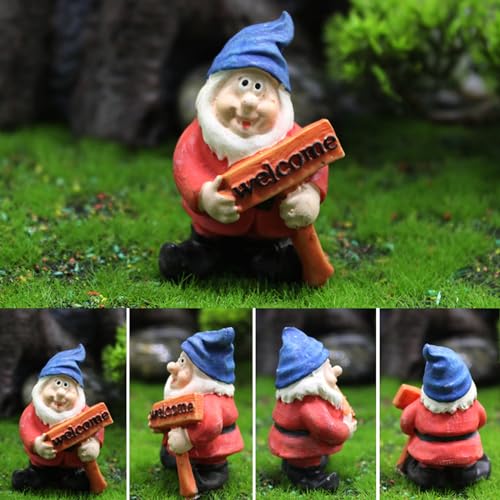 Mini Gnomes Set of 7 - Fairy Garden Accessories, Tiny Gnome Figurines for Miniature Fairy Garden Decor, Plant Pot Decorations - style: Gnome Set of 7