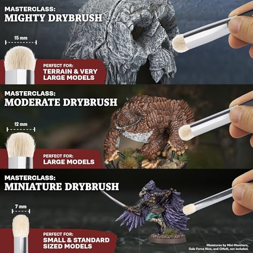 The Army Painter, Masterclass Drybrush Set, 3 sizes