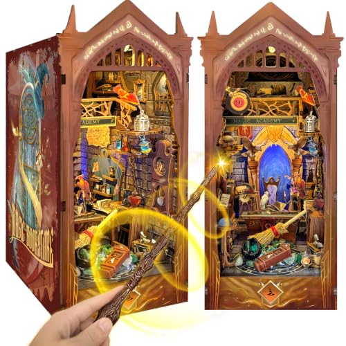 Book Nook Kit DIY Miniature House 3D Wooden Puzzle - Magic Academy - color: Magic Academy