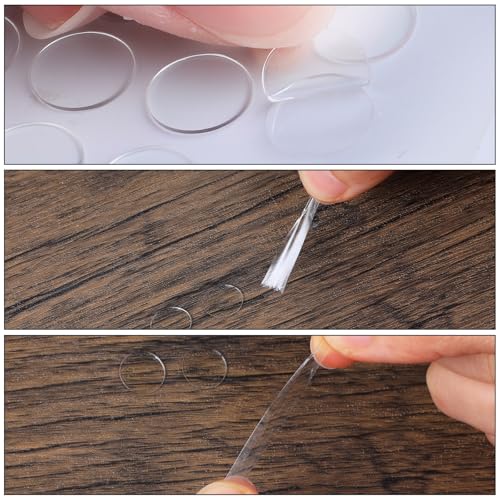 Gjinxi 300pcs Double Sided Adhesive Dots, Clear Glue Round Point Stickers for Crafts, Craft Foam Tape for DIY Handmade Craft, Putty Transparent Sticky Tack Small Stickers for DIY Art(0.39 inch/1 cm)