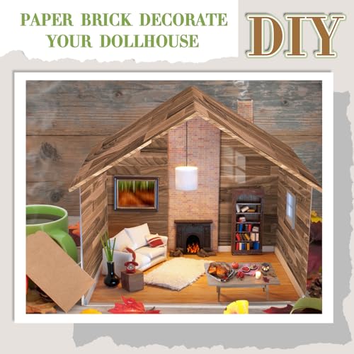 Flutesan 24 Pcs Miniature Dollhouse Wallpaper, Classic Style - style: Classic Style