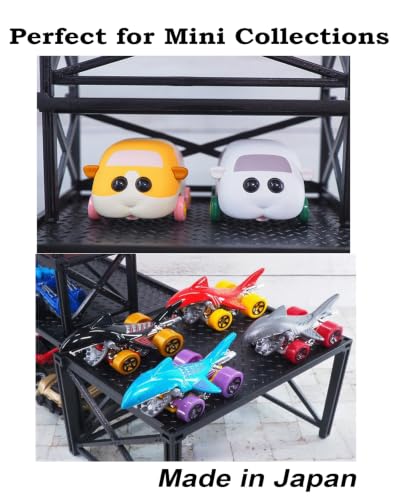 Japanese Miniature 2 pack Stackable Storage Rack, Scale Industrial Display Rack for anime figure Display and Mini Car Storage, Diorama Accessory, Made in Japan
