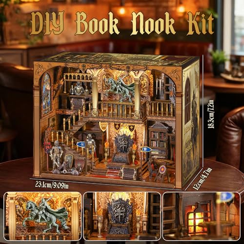 NookMaster Book Nook Kit, 3D Wooden Puzzle for Adults (Knight of Glory) - color: Knight of Glory