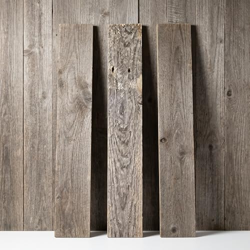 BARNWOODUSA Real Reclaimed Wood Planks, 6 inch Nail-Up Wood Wall Planks