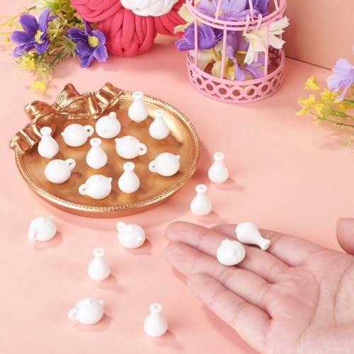 White Mini Porcelain Tea Cup Set Ornaments Ceramic Dollhouse Decor - color: White