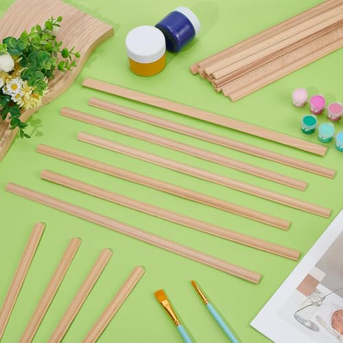 OLYCRAFT 25Pcs 3D Decorative Wood Trim Molding Cylinder Unfinished DIY Trims Wooden Trim Molding 15.8 Inch Decorative Bobbin Wood Trims for Home Wall Door Border Ceiling Cabinet Window - style: Cylinder