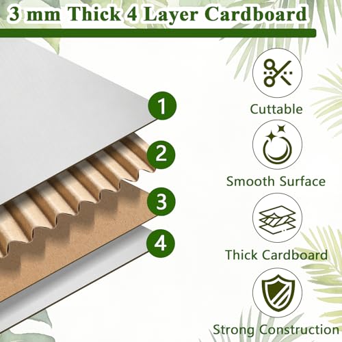 Yalumo Cardboard Diorama Box Kit, 2 Pack Diorama Box for Display, White Cardboard Project Supplies with Double Sided Tapes for DIY Crafts Toys School Projects Model Scenes, 13 x 8.7 x 8.3 Inch
