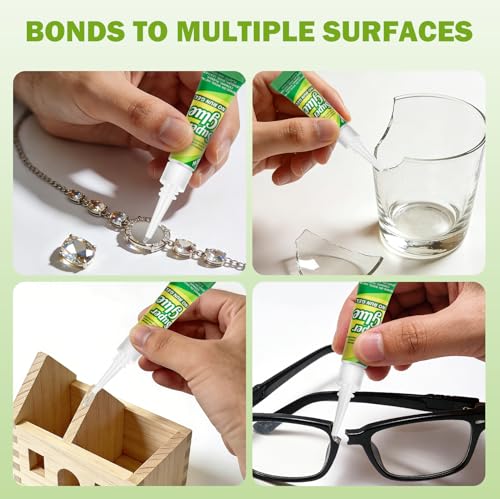Super Glue Gel Clear 3 Gram (Pack of 6) for Plastic Metal & Wood – Instant CA Adhesive All Purpose Multipack, Cyanoacrylate Glue for Ceramic 3D Printing Shoe Crafts, Strong Bonding Single Use Minis - size: 6 x 3G