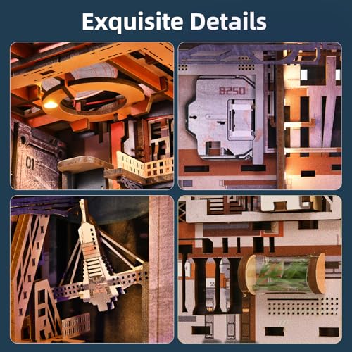 CCCDF Aerospace Foundry Book Nook Kit, Miniature Dollhouse DIY Space - color: Aerospace Foundry