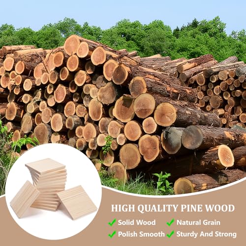 Wooden Blocks for Crafts,1/4″ Thick 5″ X 5″ Wood Squares for Crafting, Blank Wooden Boards Unfinished Wood Blocks Pieces Planks, Paintings, DIY Plaques & Signs, Woodworking, Architectural Models - size: 5″x5″x1/4″ - 16PCS