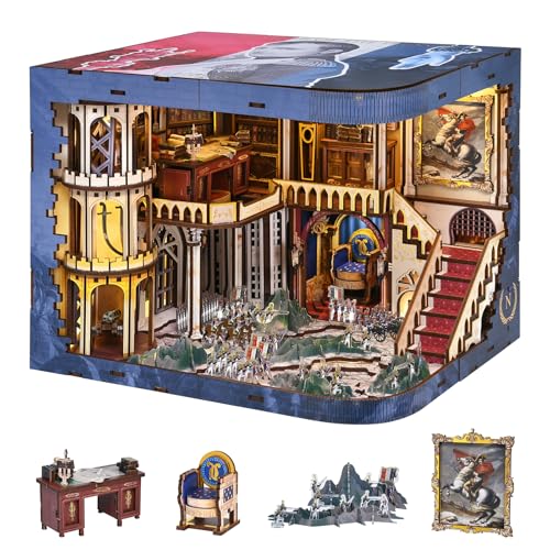 CCCDF Napoleon Book Nook Kit, DIY Miniature House with LED - color: Napoleon