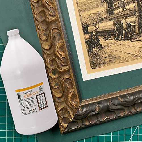 Lineco Frame PVA Adhesive, Acid Free, Dried Clear and Flexible, 1 Gallon - size: 1 Gallon