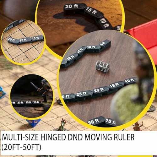 Articulated DND Movement Ruler – Flexible Chain Measuring Gauge for DND