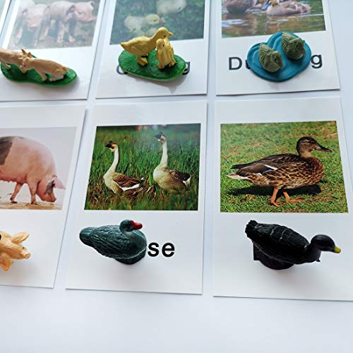 MEROCO Montessori Farm Animals Matching Cards Kids Preschool Toys - style: Farm Animal