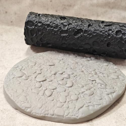 3-Piece Terrain Texture Roller Set, Tabletop Wargame Craft Tool - color: 3-piece set Gravel board pattern/Gravel vein crack/Gravel pattern