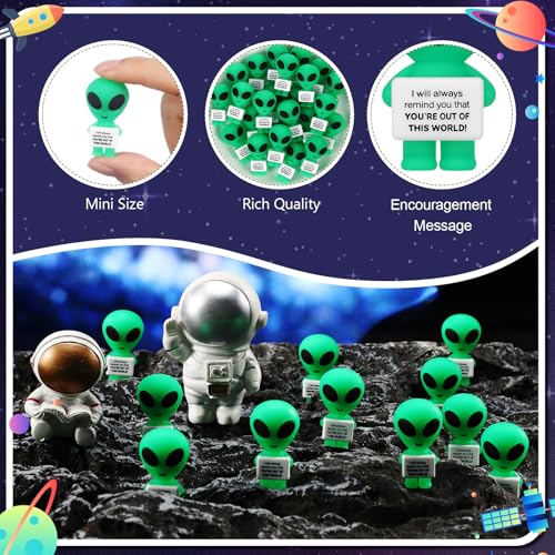 Gejoy 25 Pcs Mini Rubber Alien Toys Positive Mini Aliens Figures - style: Alien
