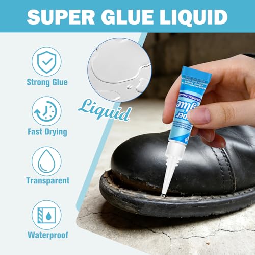 Super Glue Liquid Clear 3 Gram (Pack of 24) for Plastic Metal & Wood – Instant CA Adhesive All Purpose Multipack, Crazy Glue for Ceramic 3D Printing Shoe Crafts, Strong Bonding Single Use Minis - size: 24 x 3G