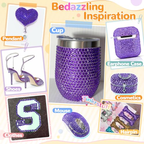 TINKRSTUFF 36000Pcs Dark Purple Rhinestones Bedazzling Kit - color: Dark Purple, size: Large Pack with Glue