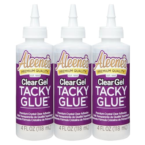 Aleene's Clear Gel Tacky Glue, Dries Clear, 4 fl oz 3-Pack - size: 4 fl oz