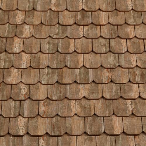 Miniature Roof Shingle Strips for 1:12 Scale Dollhouse Roofing - color: Amber Wood
