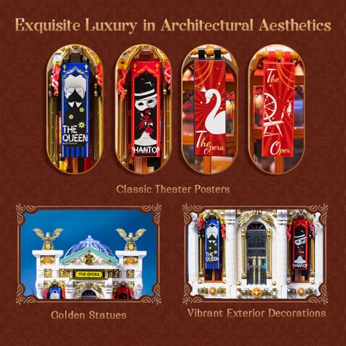 PANTASY Vintage European Grand Theater Building Set for Adults - size: The Opera