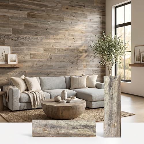 BARNWOODUSA Real Reclaimed Wood Planks, 6 inch Nail-Up Wood Wall Planks